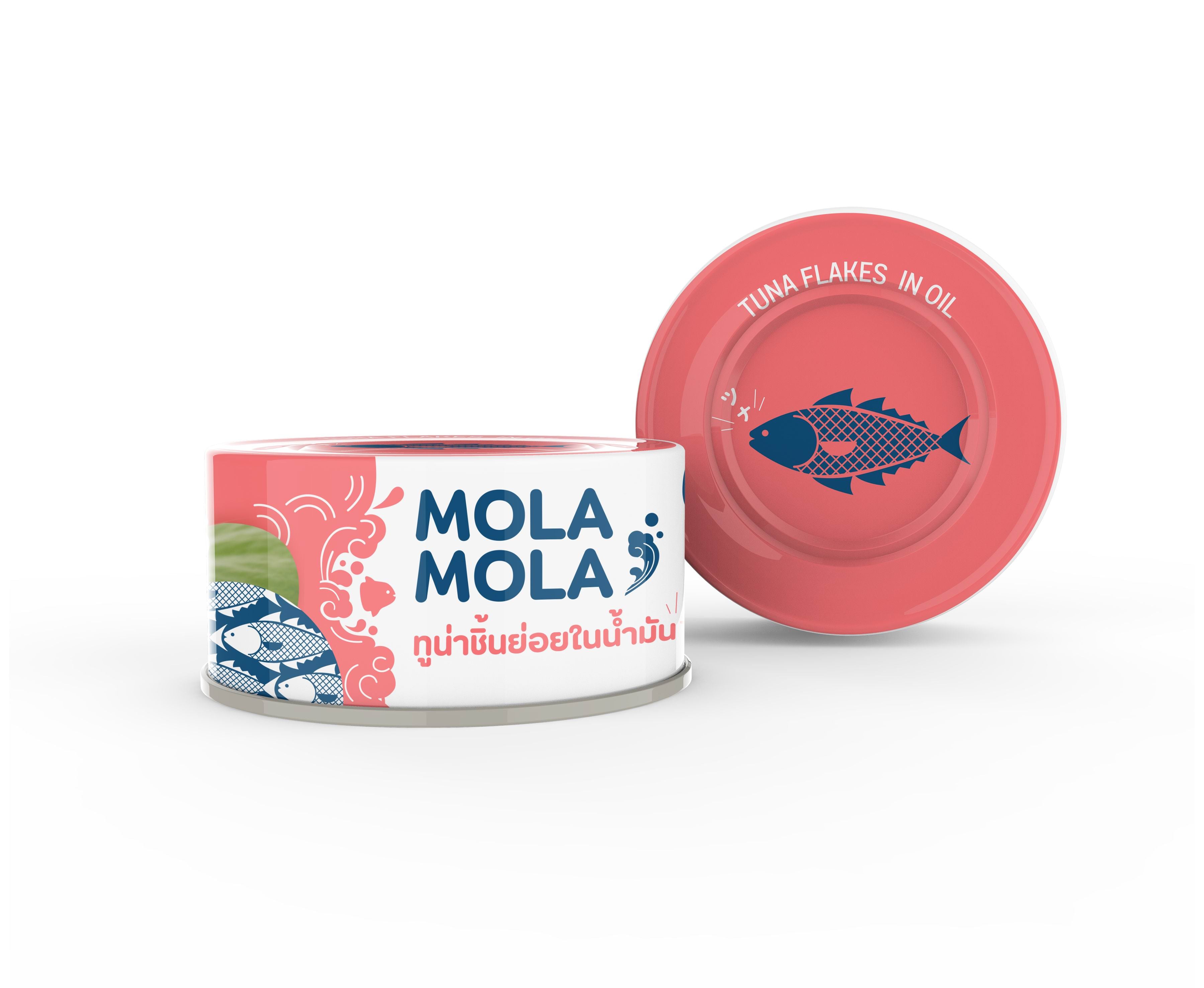 MolaMola โมลาโมล่า ทูน่าในน้ำมันถั่วเหลือง สูตรญี่ปุ่น น้ำหนัก 70กรัม
