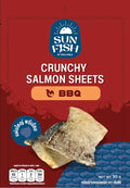 หนังปลาแซลมอนทอดอบกรอบยี่ห้อ  SunFish ซันฟิช รส BBQ